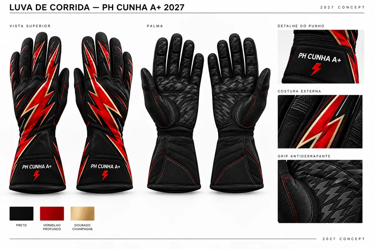 Luvas de corrida personalizadas PH Cunha